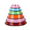Colorful bowls with random colors