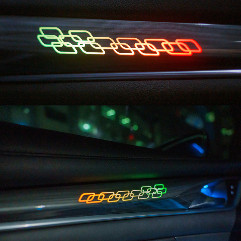 Aplicable a 16 - 22 Buick Jun Yue luces de atmósfera de color fantasma tecnología de línea plateada