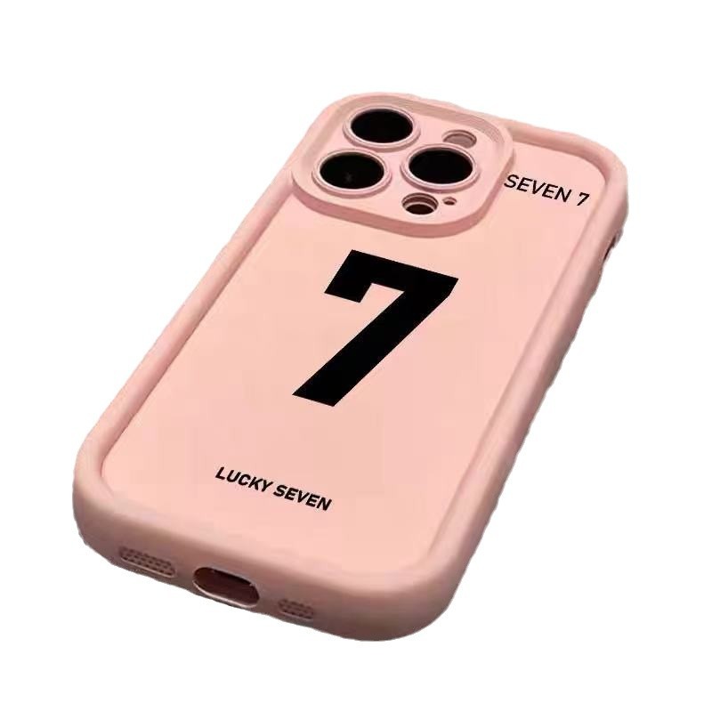 Lucky 7 para Apple 16promax funda para teléfono móvil iPhone15plus europeo y americano 13 suave 12 nicho 14/8p