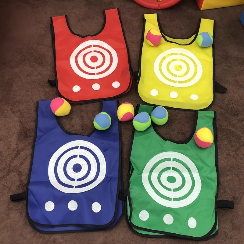 Jardín de infantes camiseta pegajosa chaleco deportivo para evitar camiseta pegajosa equipo de entrenamiento sensorial de los niños equipo de ejercicio cooperativo