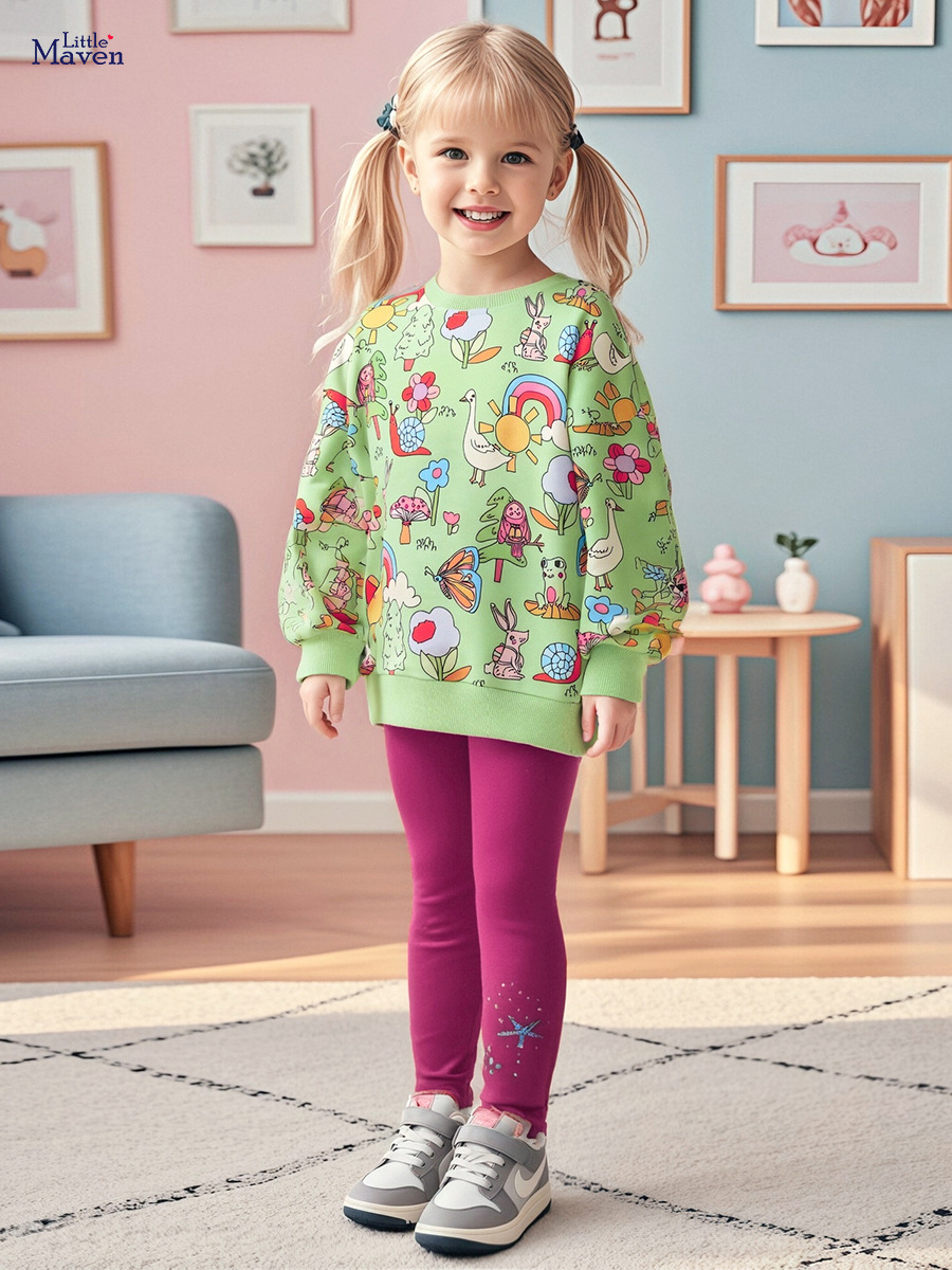 Little maven origen fabricante ropa para niños al por mayor comercio exterior transfronterizo traje para niñas traje para niños de otoño europeo y americano