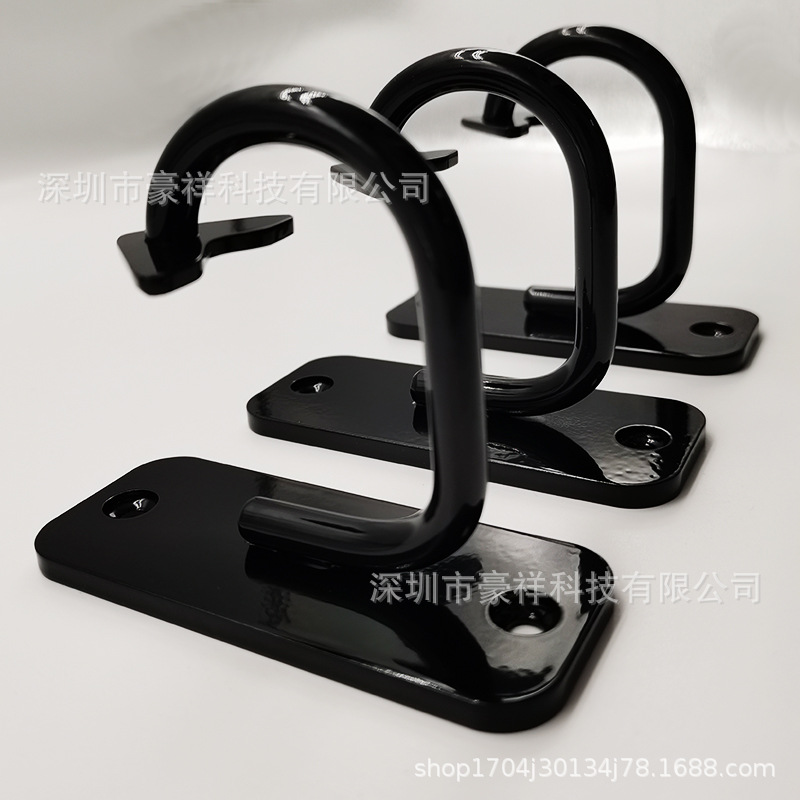 黑色铁质健身挂钩瑜伽防脱钩子吊床安装天花板黑挂钩锚挂架健身房