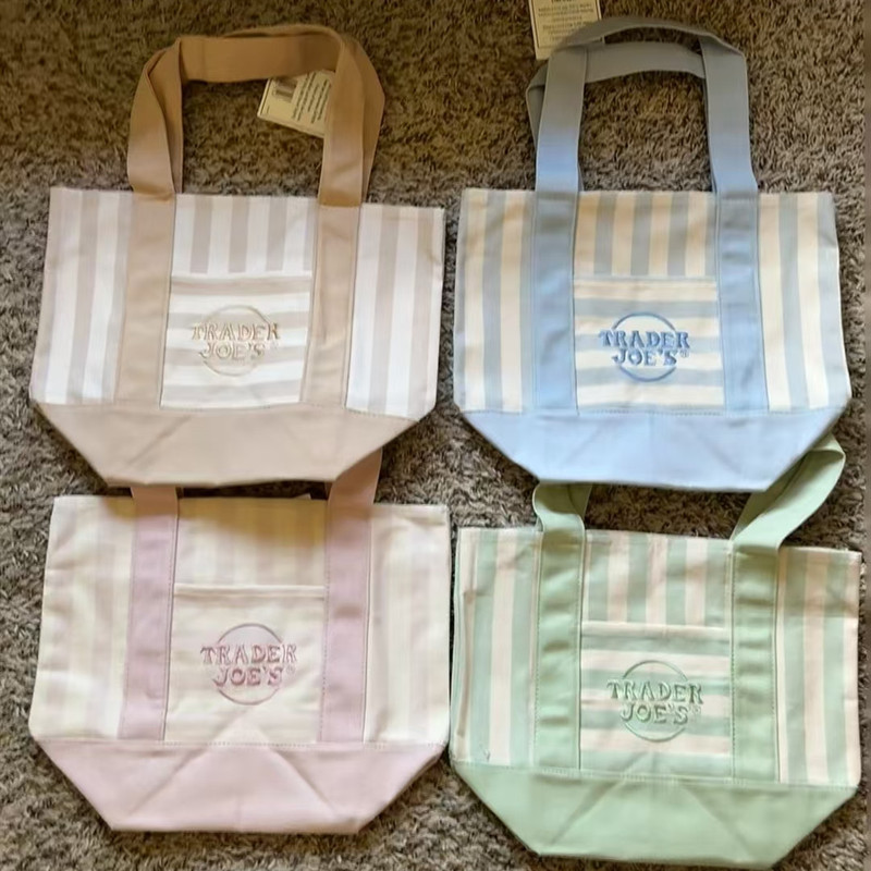 2026 New Model Queduojiu Fashion Trendy Canvas Bag Shopping Bag Handbag Shoulder Bag Striped Eco-Friendly Bag 2026 New Model Queduojiu Fashion Trendy Canvas Bag Shopping Bag Handbag Shoulder Bag Striped Eco-Friendly Bag