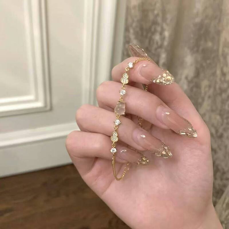 Gourd Bracelet Women's Silver Plated Niche Design Temperament Bracelet Micro-inlaid Zircon Ins Internet Celebrity Hot High-end Feeling Bracelet