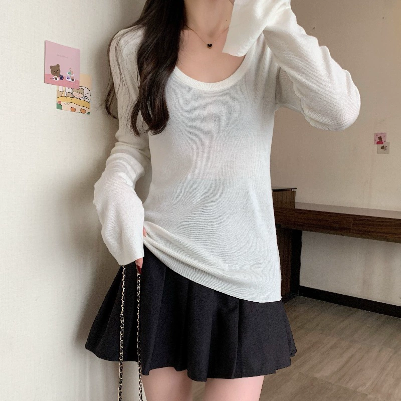 Knitted long-sleeve, slim fit