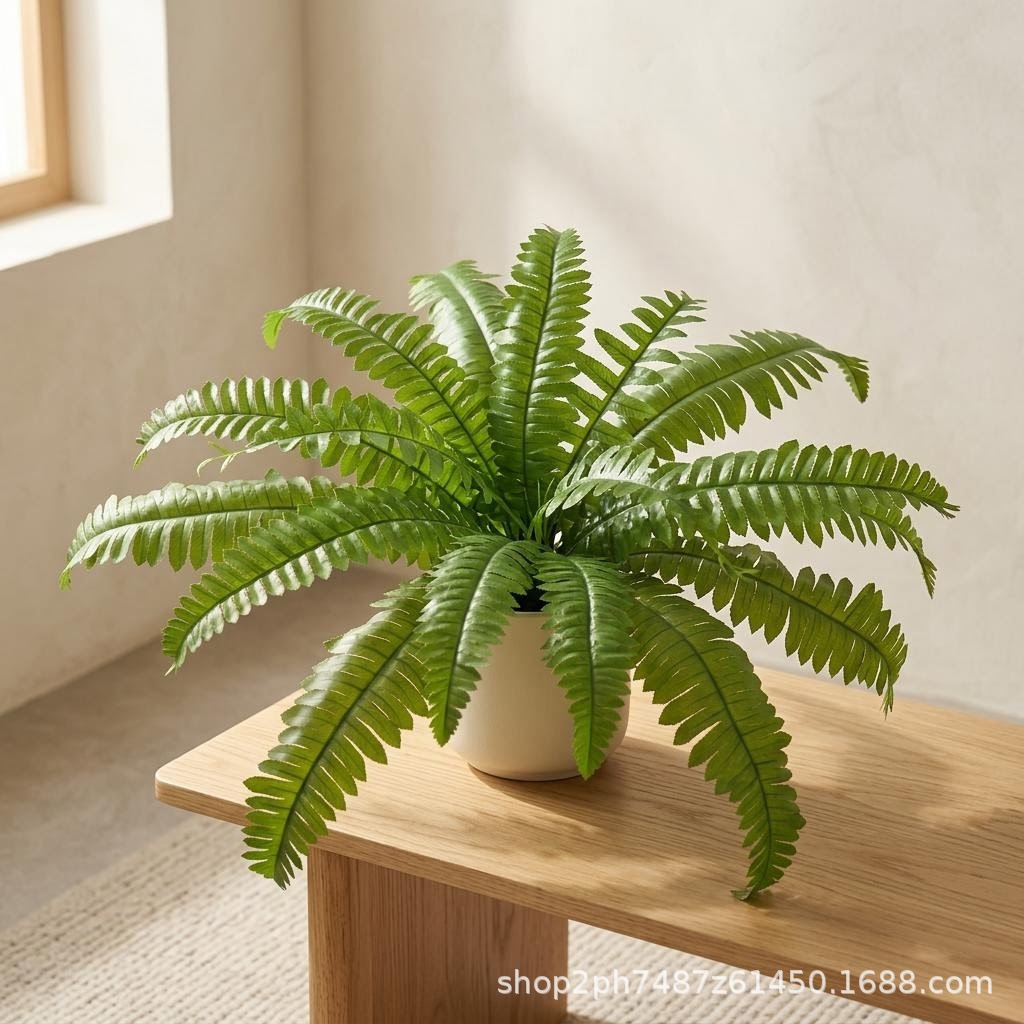 Cross-border best-selling artificial green plants, large Persian fern leaf plant wall, suitable for home decoration and wedding arrangements