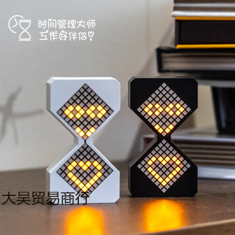 Reloj de arena electrónico, cibersensor de gravedad, tecnología negra, decoración de escritorio, gabinete, sala de estar, descompresión avanzada, luminiscencia