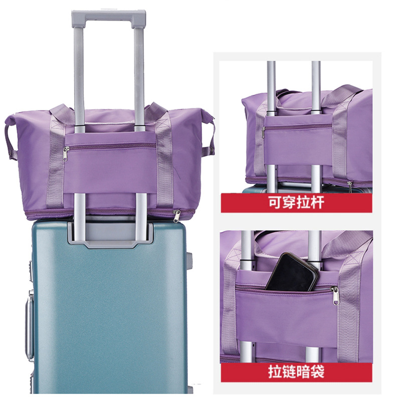 Bolso de viaje de corta distancia de gran capacidad al por mayor transfronterizo, bolsa de fitness para deportes al aire libre, bolsa de yoga de almacenamiento de expansión de separación de seco y húmedo