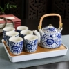 Qinghua, с белой тарелкой, 8 шт.