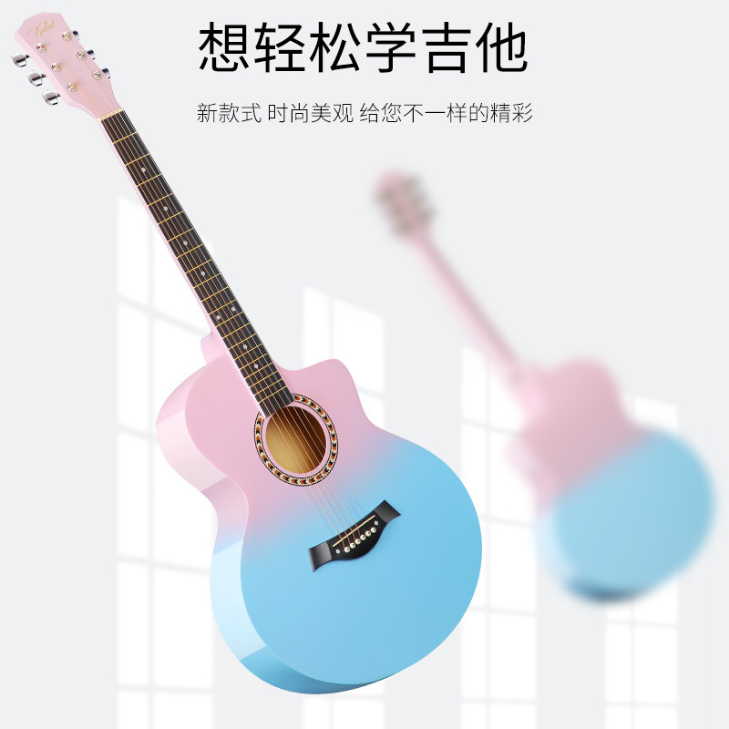(Wholesale), guitar, painted practice, 41 inch, for beginners 2