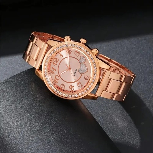 女士手表套装时尚百搭石英手表+简约饰品套装6pcs/set