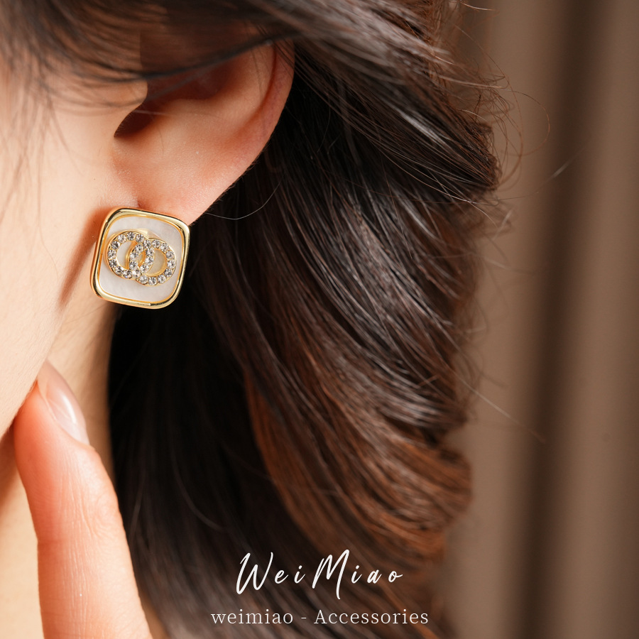 Agujas de plata con diamantes de aceto letras H geometría pendientes cruzados lujosos pendientes de alta calidad temperamento retrógrado pendientes mujeres image 5