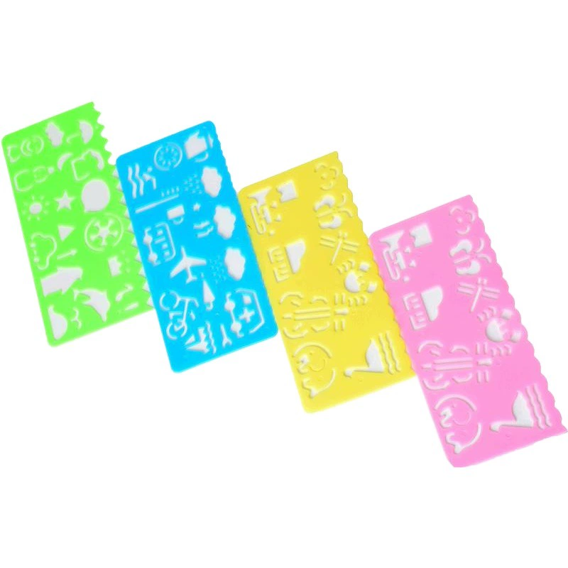 Прямая поставка с фабрики детская DIY живопись бумага для царапин специальный шаблон пластиковый калейдоскоп Многофункциональный Шаблон Линейка