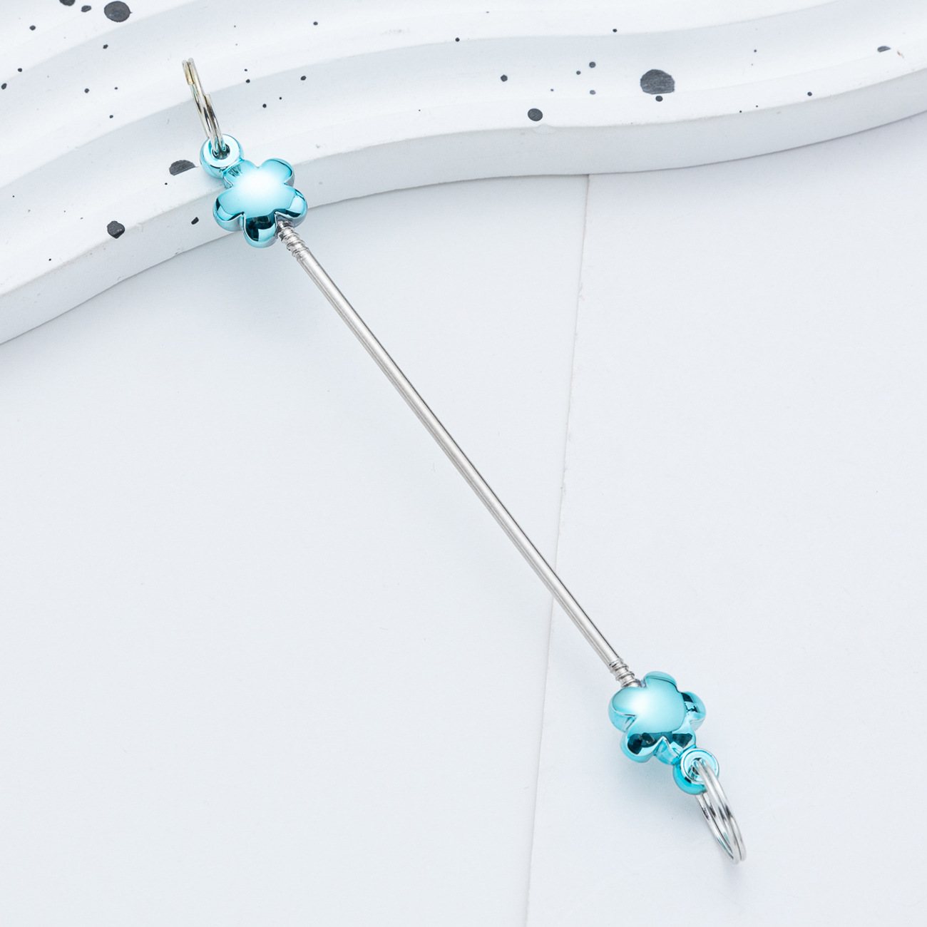 Creativo colgante de accesorios de llavero de amor con cuentas de bricolaje nuevo poste de plástico con cuentas accesorios de llavero con cuentas