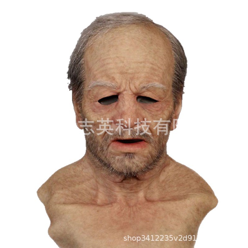 Amazon transfronteriza Venta caliente abuela sombrero carácter máscara abuelo Calvo guapo chica Halloween periférica