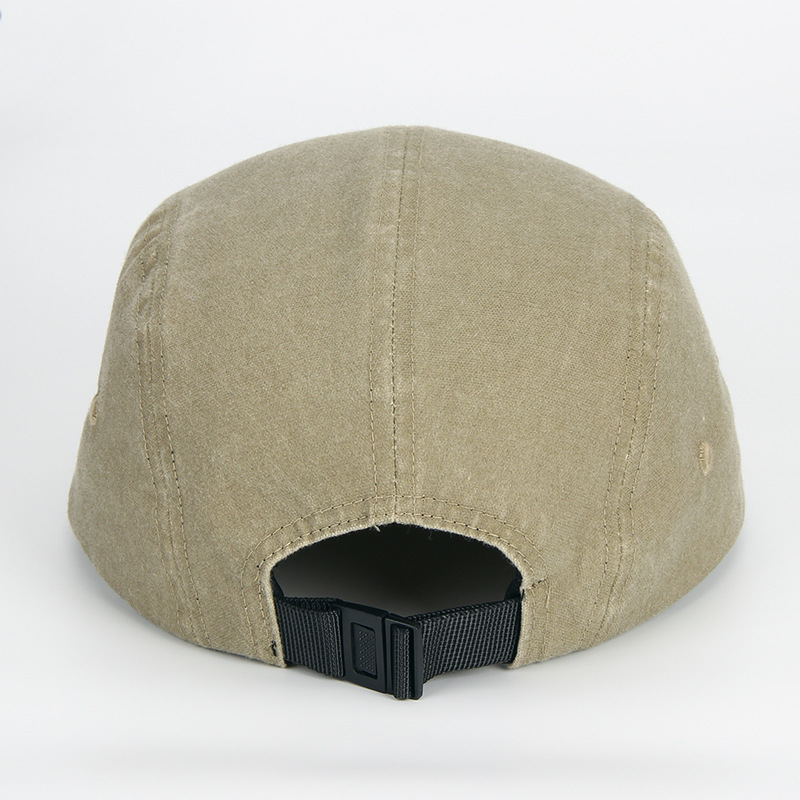 Premium Street Style Washed Canvas Camp Cap with 5-Panel Design and Hip-Hop Flair Additional Image
