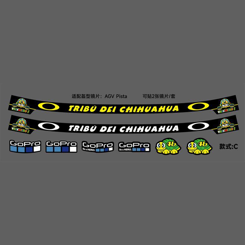 AGV Pista Helmet Visor Sticker Waterproof Motorcycle GP46 Rossi Decal