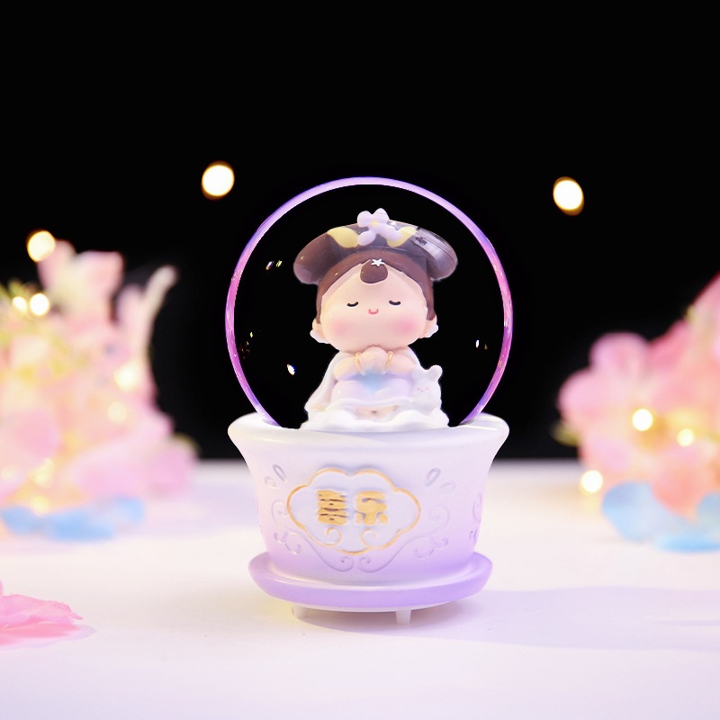 만화 미니 크리 에이 티브 빛나는 수정 구슬 잉어 침실 장식 크리 에이 티브 데스크탑 장식품 휴일 선물