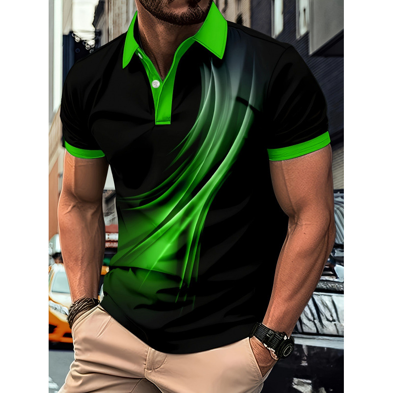 Men's Clothing Men's 3D Printed Shirt Short Sleeved Sports Fashion Summer Top For Formal & Casual Short Sleeve_viptrois.com