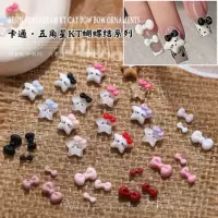 Мультяшный бант kitty маникюр мини кошачья голова звезда смола Hello Kitty ногти ногти аксессуары оптом