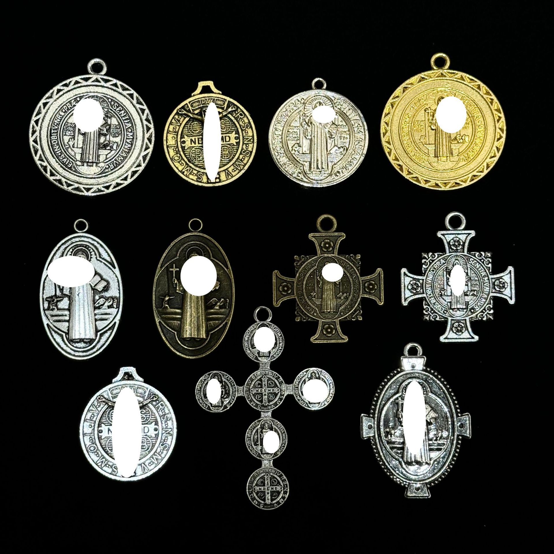 Wholesale cross-border supply of necklaces, prayer beads, pendants, metal vintage bracelet accessories, and decorative pendants