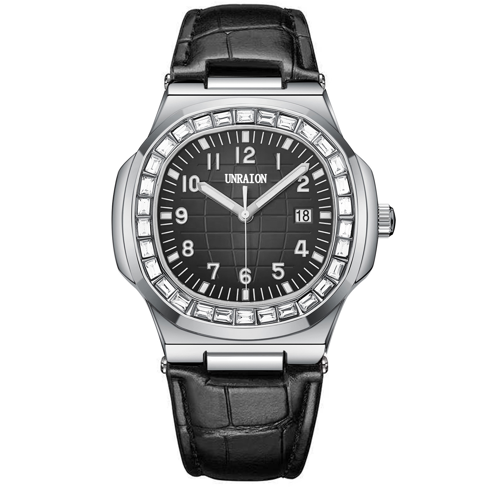 Hand Grenade Men's Watch Non-Automatic Mechanical Watch Diamond-Encrusted Nautilus Calendar Quartz Watch Foreign Trade Hot Model