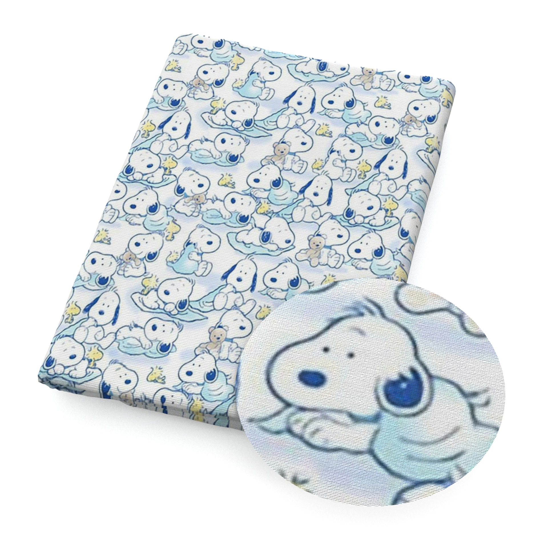 Perro Snoopy impresión de dibujos animados 100% tela de algodón DIY ropa hecha a mano bolsa, 1Yc55667