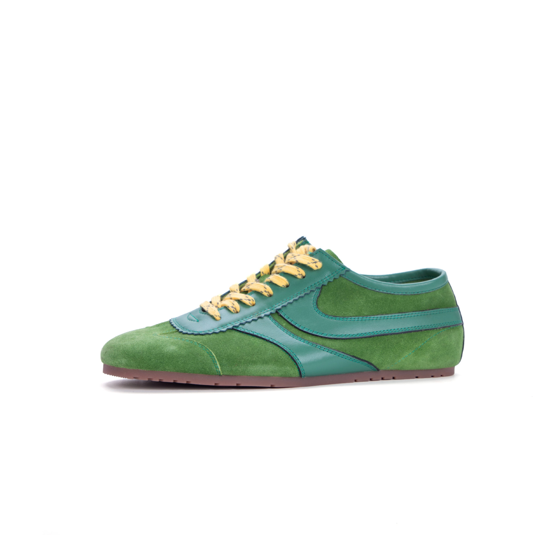 Green, leather