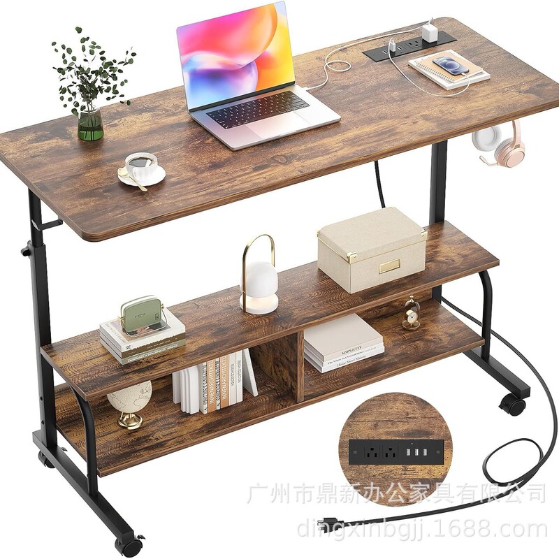 Height Adjustable Standing Desk Power Socket Storage Rack Small Mobile Rolling Manual Vertical Computer Desk Height Adjustable Standing Desk Power Socket Storage Rack Small Mobile Rolling Manual Vertical Computer Desk
