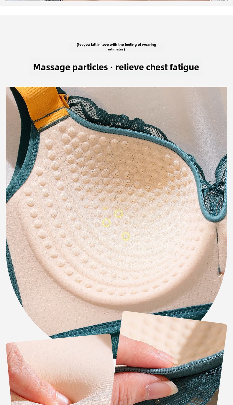 Große Größen Unterwäsche Damen Dünner Push-Up Verstellbarer Brustverschluss für dicke Mädchen Kleine Größe Mädchen Latex Spitzen-BH_voghion.com