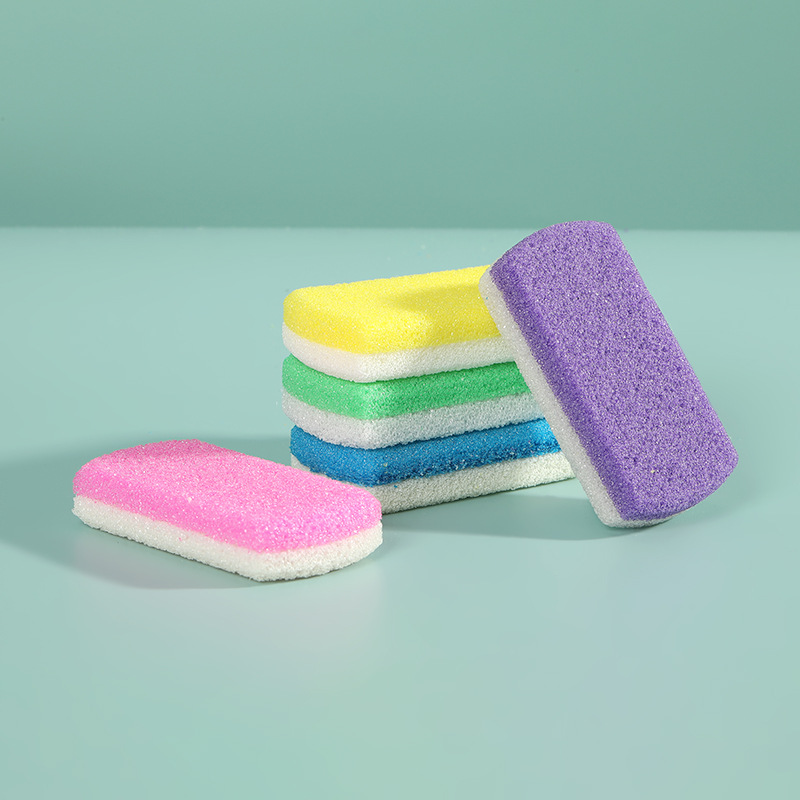 Dual-color PU pumice stone with double-sided PU floating lava stone foot file for exfoliating dead skin and calluses