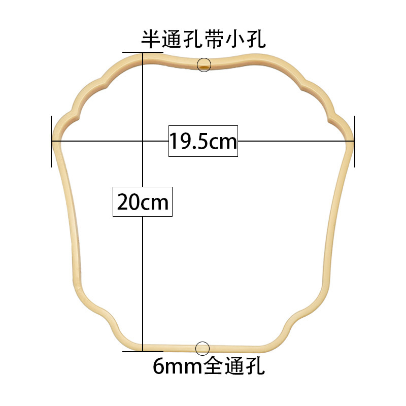 刺繍模造竹製インナーサークルドリームキャッチャーランタン、プラスチック製扇子フレームアクセサリー、扇子フレーム、扇子スタンド、DIYポータブル小型ランタン|undefined