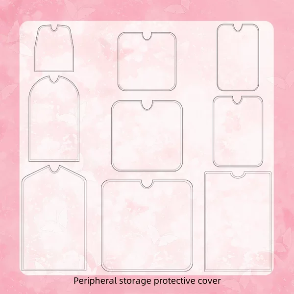 Rhyme Transparent Peripheral Storage Protective Case Keychain Badge Pendant Scratch-proof and Dustproof Display Transparent Bag