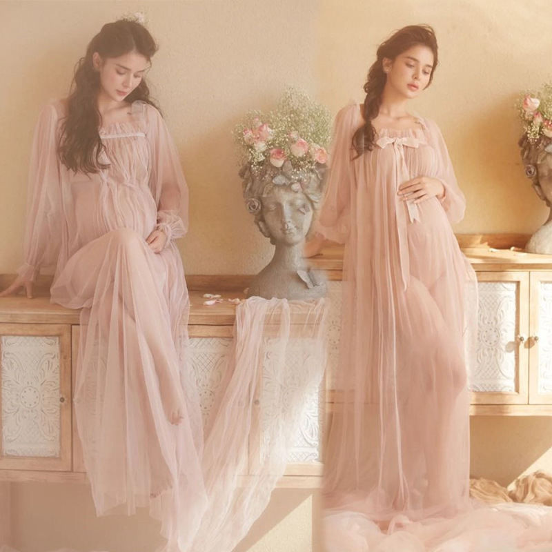 Maternity Photo Clothing French Retro Gentle Pregnant Mommy Belly Photo Art Photo Beautiful Super Fairy Dress