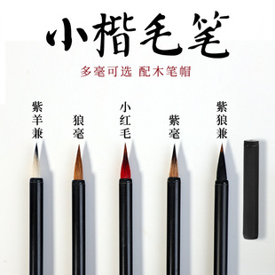 Poppy Hooded Wolf Hair and Rabbit Hair Small Brush Thin Gold Body Sutra Copying Small Regular Script for Beginners to Practice Regular Script