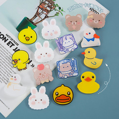Japanese and Korean New Cute Duck Acrylic Pin Wholesale Children Cartoon Badge Packaging Decorations Pin Accessory
