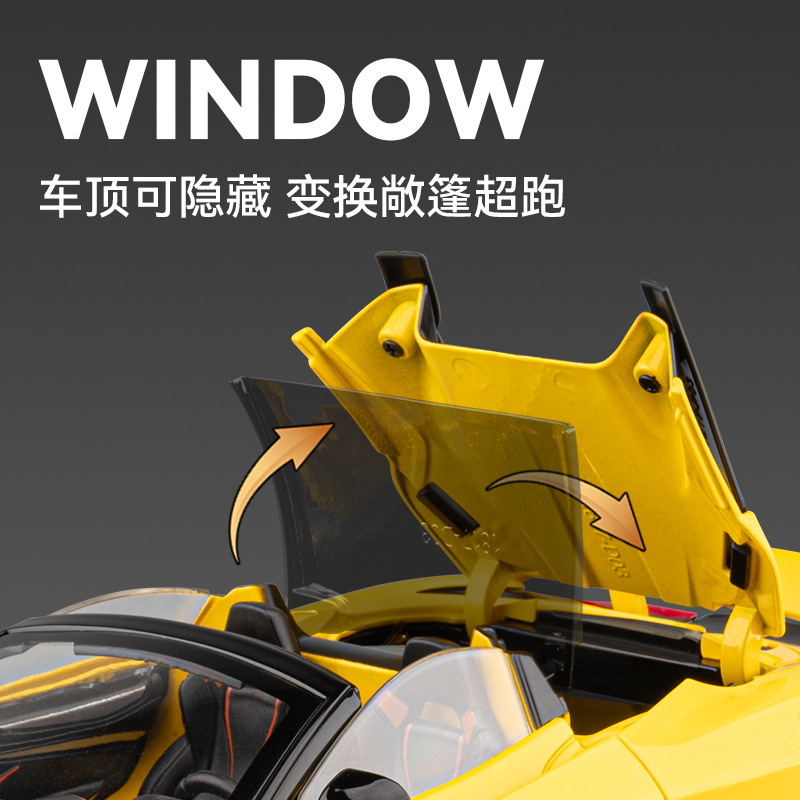Che Zhi 1:18 McLaren 720S modelo de aleación simulación auto deportivo decoración del hogar giro de luz auto de juguete para niños