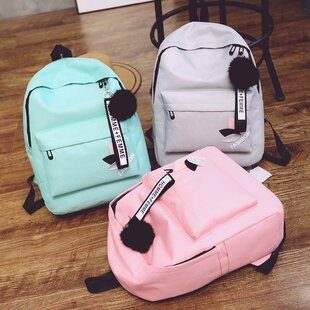 Large Capacity Canvas Backpack 2025 New Middle School Student School Bag Street Trendy Leaf Backpack Wholesale