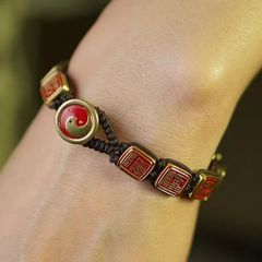 【タブーブレスレット】新年の願いを \ n神仙国潮高級感伝統文化カップルのアクセサリーに渡す