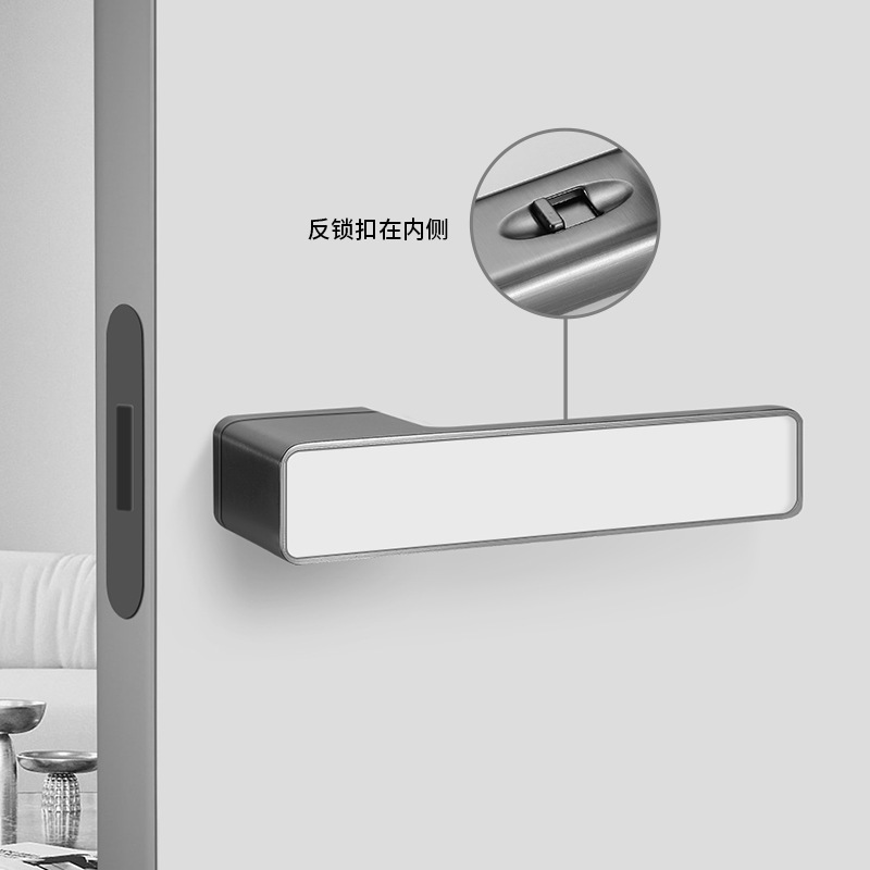 極簡生態ドアロック一体錠寝室ドアロック室内ドアロック|undefined