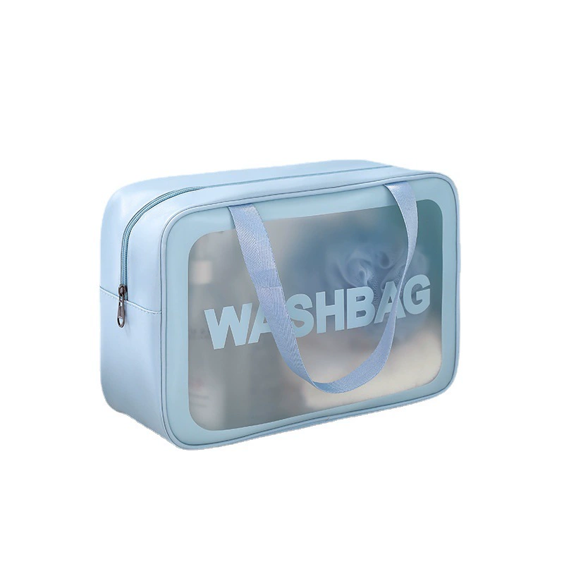 Polyurethane handheld matte cosmetic bag PVC, waterproof organizer bag