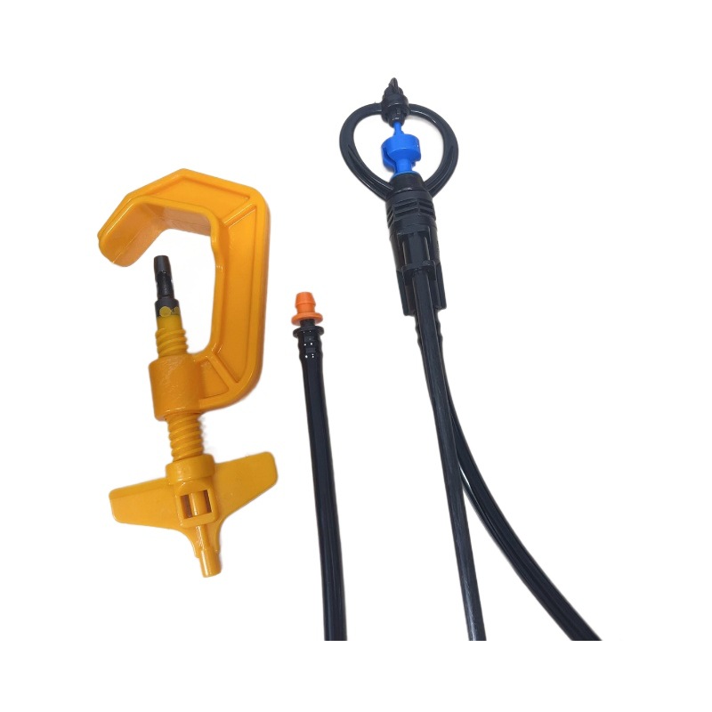 Tubo duro de PE varilla de fibra de 1,2 m con tubo capilado de 1,3 m 8/12 inserto de suelo impulsor de 360 grados 4 puntos boquilla de mariposa de rueda redonda