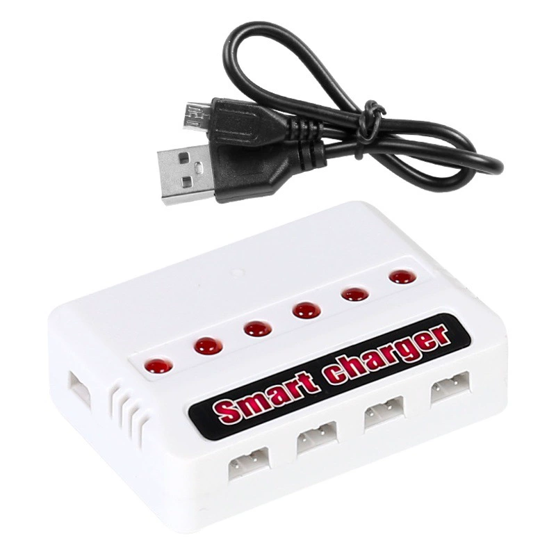 Зарядное устройство для литиевых аккумуляторов 3,7 В, интеллектуальное многопортовое зарядное устройство с защитой, подходит для моделей автомобилей, авиамоделей и судов, зарядка от одного до шести устройств.