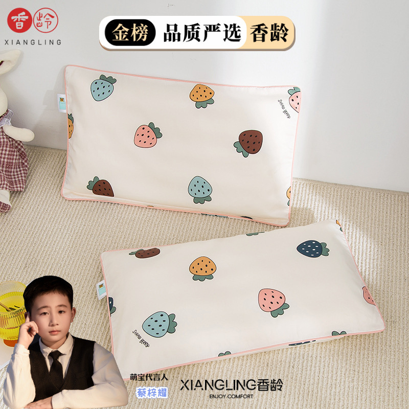 Class A cotton satin small pillowcase 60 cotton cartoon baby baby student children latex pillow cover