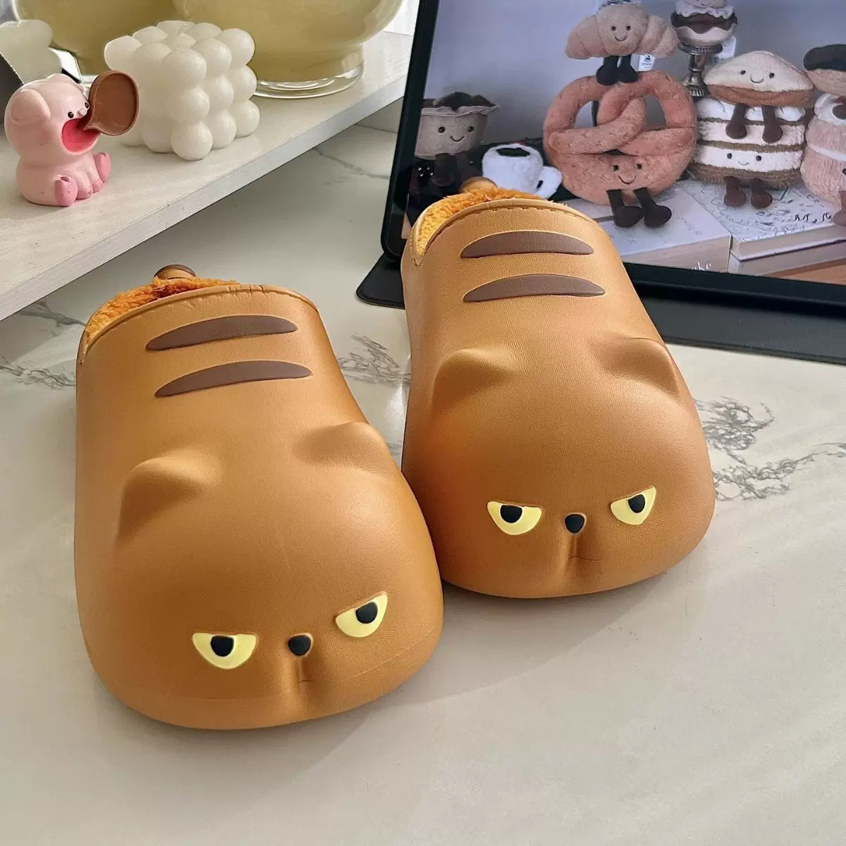 eva防滑软底可爱卡通猫咪棉拖鞋女外穿冬天百搭 家居保暖棉鞋防滑