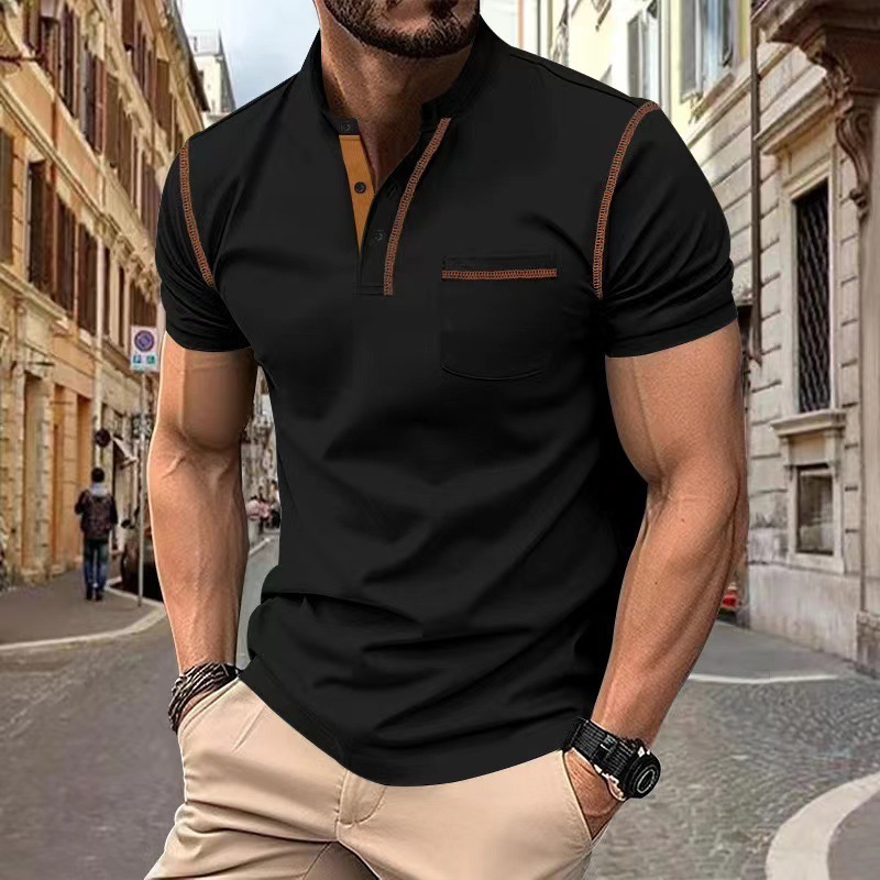 25 夏新作 Amazon クロスボーダー メンズ 半袖 Tシャツ 外国貿易独立ステーション 速乾 カジュアル アメリカン ヘンリー ポロ|undefined