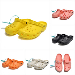 Putian Independent Puff Couple Slippers Women's Breathable Hole Shoes Sandals Anti-slip Sandals Men's 36-46 Long-term Spot