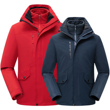 户外秋冬季冲锋衣男女三合一可拆卸两件套加绒加厚登山防寒服外套