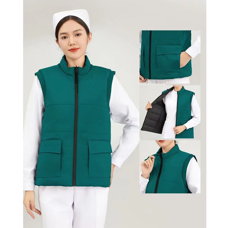 Double-sided vest with down