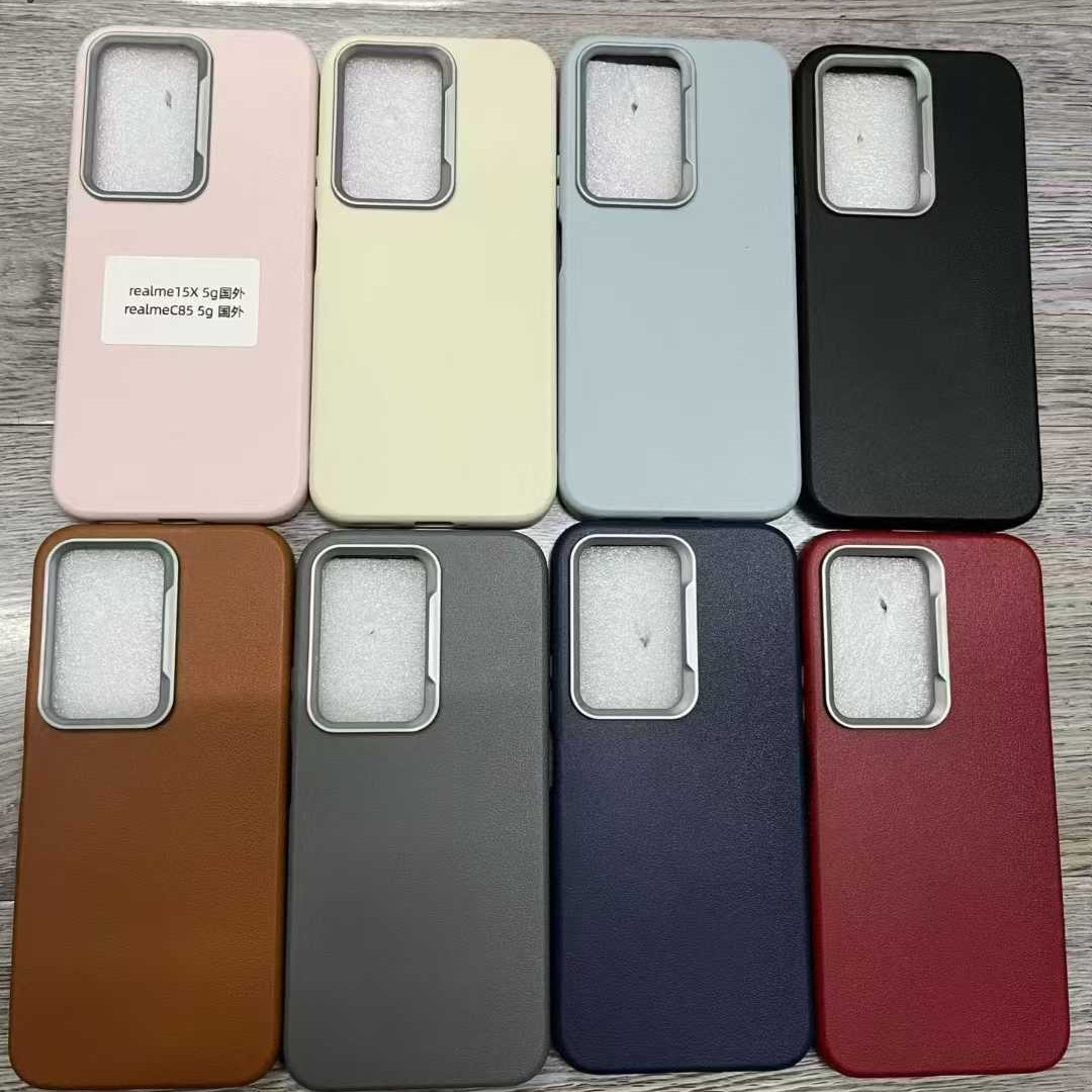 Suitable for Realme 15Pro 13+ C85 Leather Texture Phone Case, Anti-Drop C75 C63 C71 Phone Soft Case